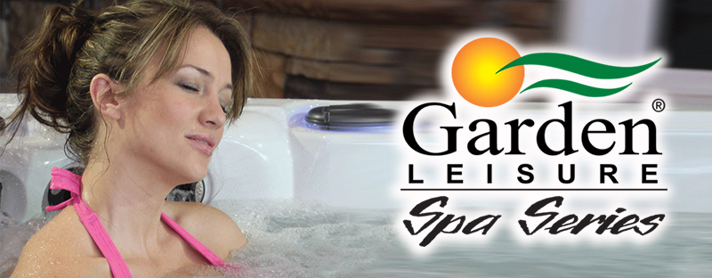 Woman relaxing in a Garden Leisure Spa Series hot tub